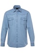 Džínová košile JP1880, dlouhé rukávy, Kent límeček, potisk na zádech, Modern střih, do 8XL
