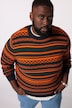 STHUGE sweater, strikmønster, rund hals, op til 8XL