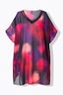 Tunika, Chiffon, Oversized, V-Ausschnitt, Halbarm