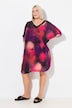 Tunika, Chiffon, Oversized, V-Ausschnitt, Halbarm