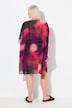 Tunika, Chiffon, Oversized, V-Ausschnitt, Halbarm