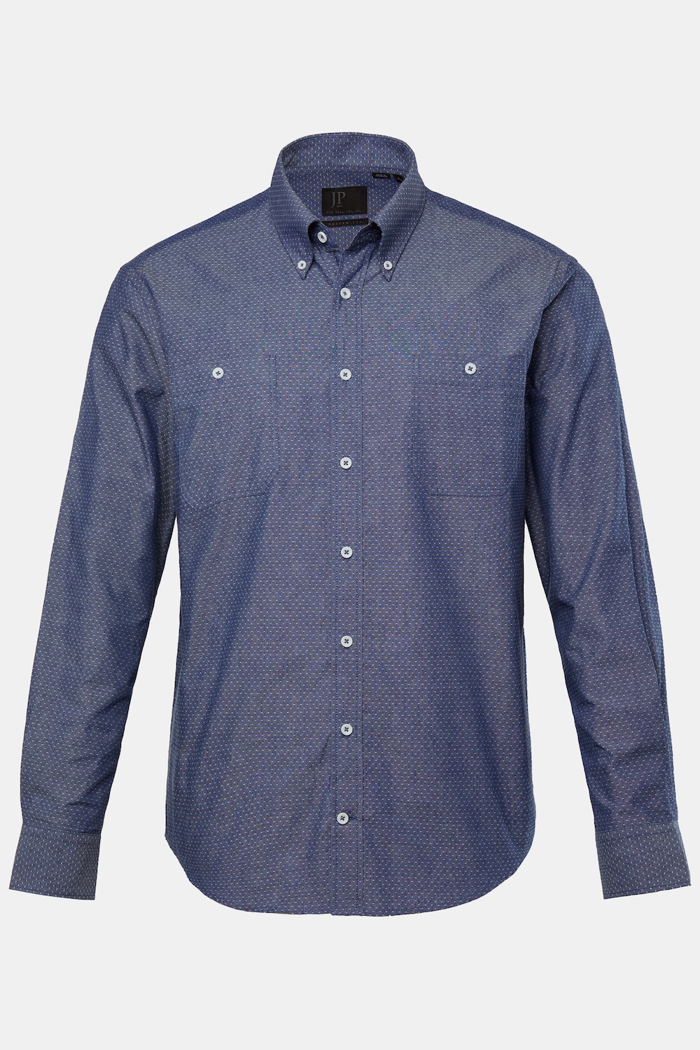 JP 1880 overhemd in denim look, lange mouwen, cowboy, buttondown-kraag, Modern Fit, tot 8XL