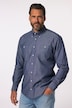 Chemise JP 1880 imitation denim, manches longues et col à pointes boutonnées, style cow-boy, coupe Modern Fit - jusqu'au 8 XL