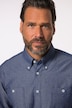 Chemise JP 1880 imitation denim, manches longues et col à pointes boutonnées, style cow-boy, coupe Modern Fit - jusqu'au 8 XL