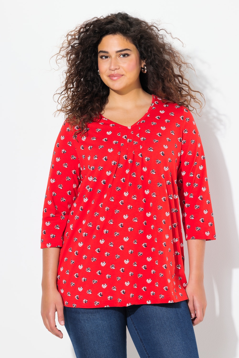 Große Größen Shirt, Damen, rot, Größe: 42/44, Baumwolle, Ulla Popken