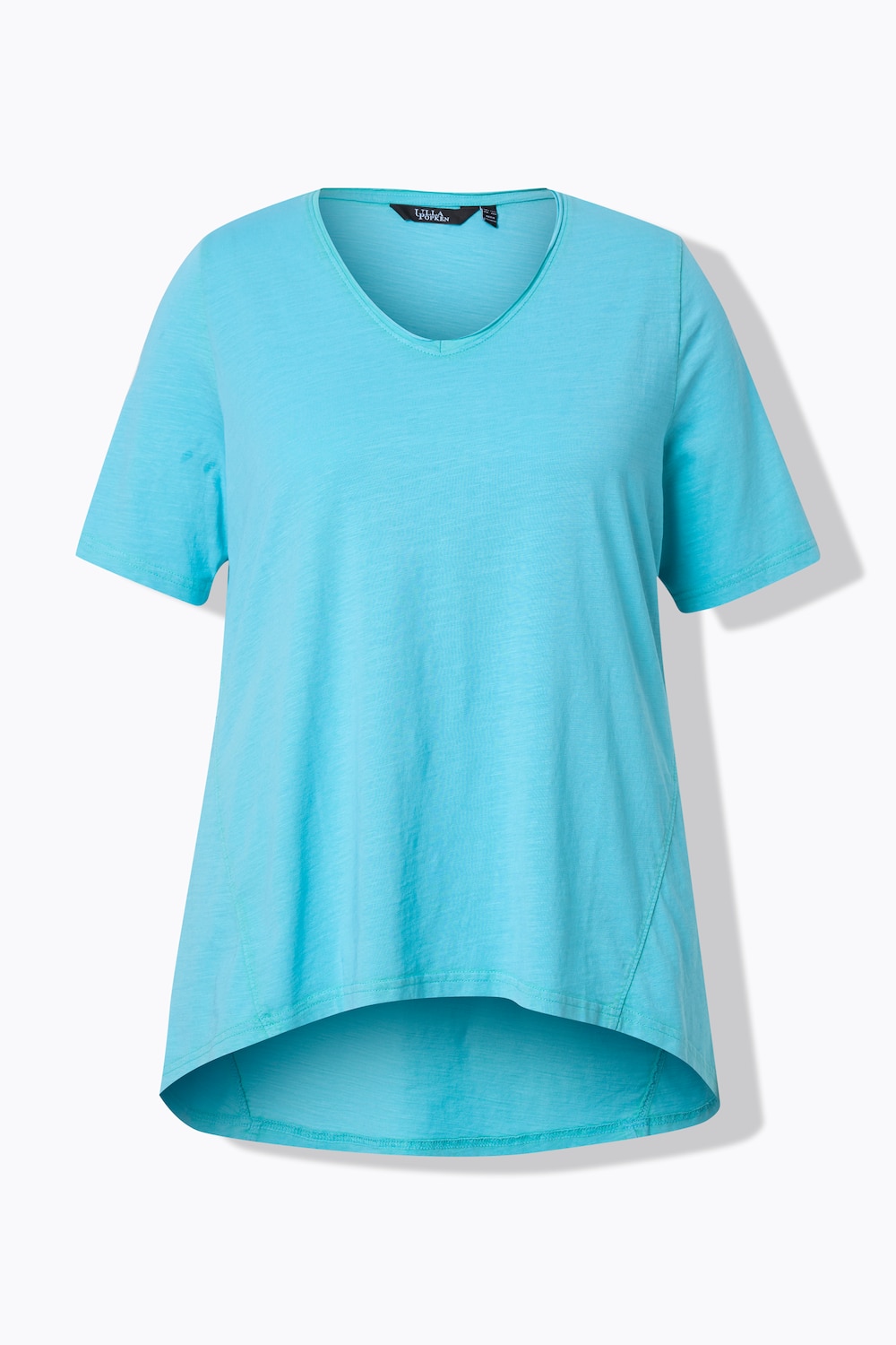Stora storlekar T-shirt i A-linjemodell, Dam, turkos, storlek: 50/52, Bomull, Ulla Popken