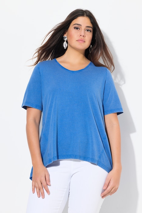 Short Sleeve Longline V-Neck Tee