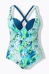 Tropical Print One Piece Swimsuit