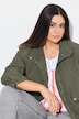 Jakke, store lommer, blouson-fit, elastisk kant