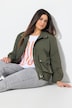 Jakke, store lommer, blouson-fit, elastisk kant