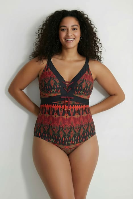 Badeanzug, Schnürung, Softcups, recycelt