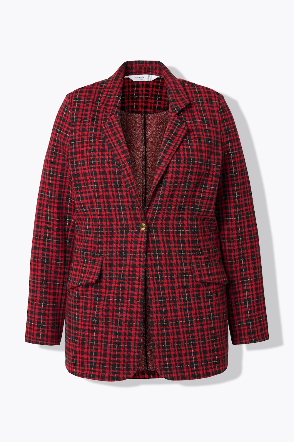 Stora storlekar Kavaj, Dam, svart, storlek: 46, Polyester/Viskos/Metalliska fibrer, Mia Moda