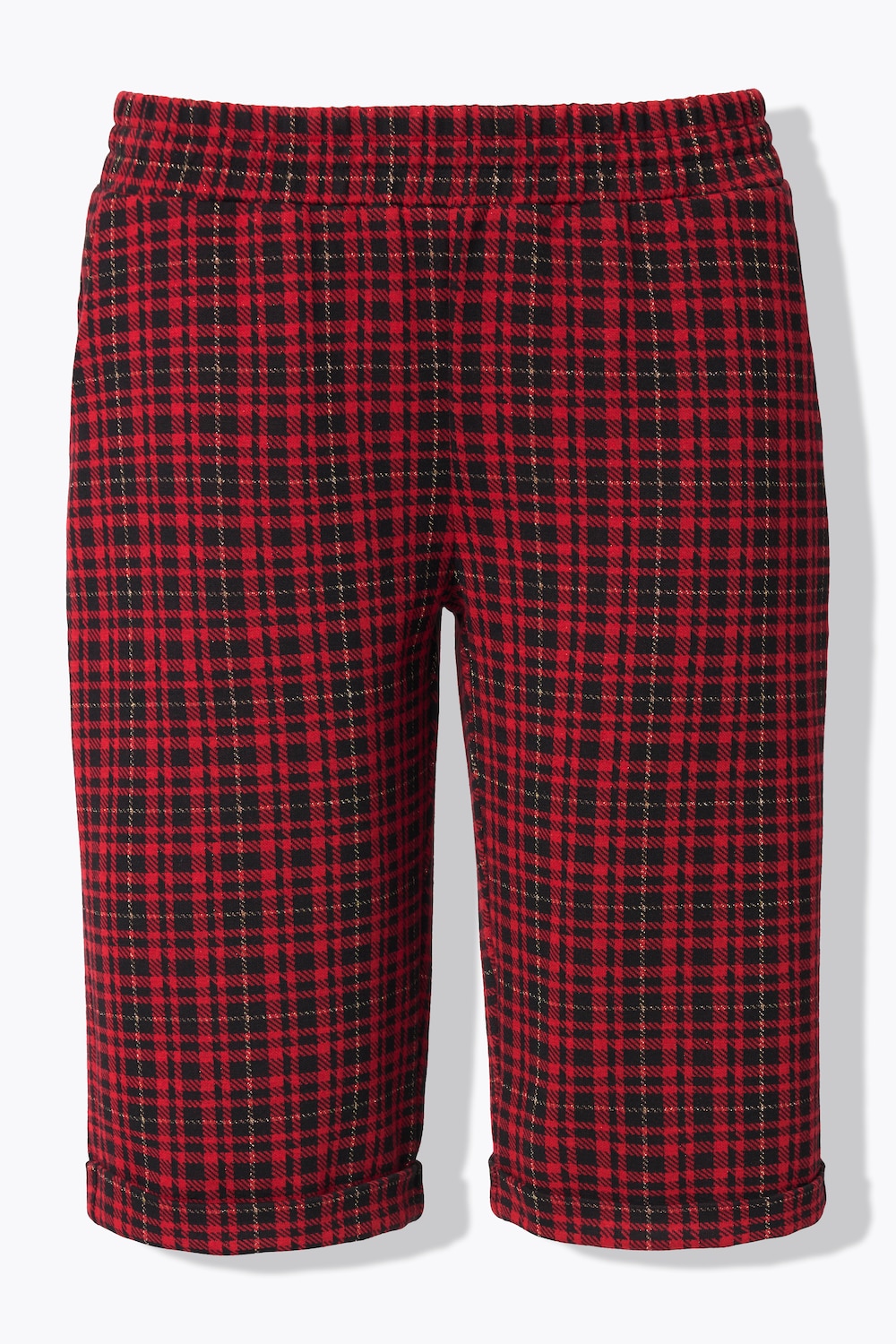 Stora storlekar Shorts, Dam, svart, storlek: 58, Polyester/Viskos/Metalliska fibrer, Mia Moda