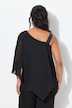 Chiffon-Bluse, One-Shoulder-Überwurf, A-Linie, 3/4-Arm