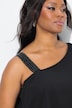 Chiffon-Bluse, One-Shoulder-Überwurf, A-Linie, 3/4-Arm
