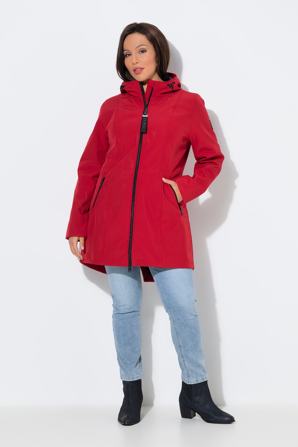 Thumbnail - Große Größen HYPRAR Softshelljacke, Damen, rot, Größe: 50/52, Polyester, Ulla Popken