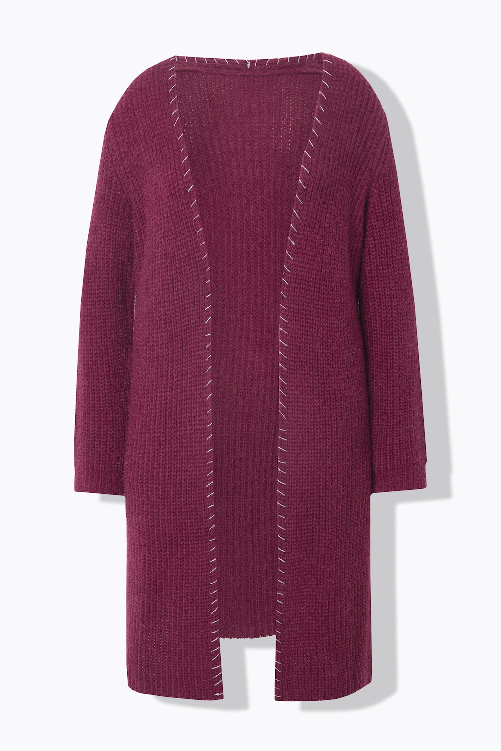 Stora storlekar Stickad kofta, Dam, röd, storlek: 50/52, Syntetfibrer, Mia Moda