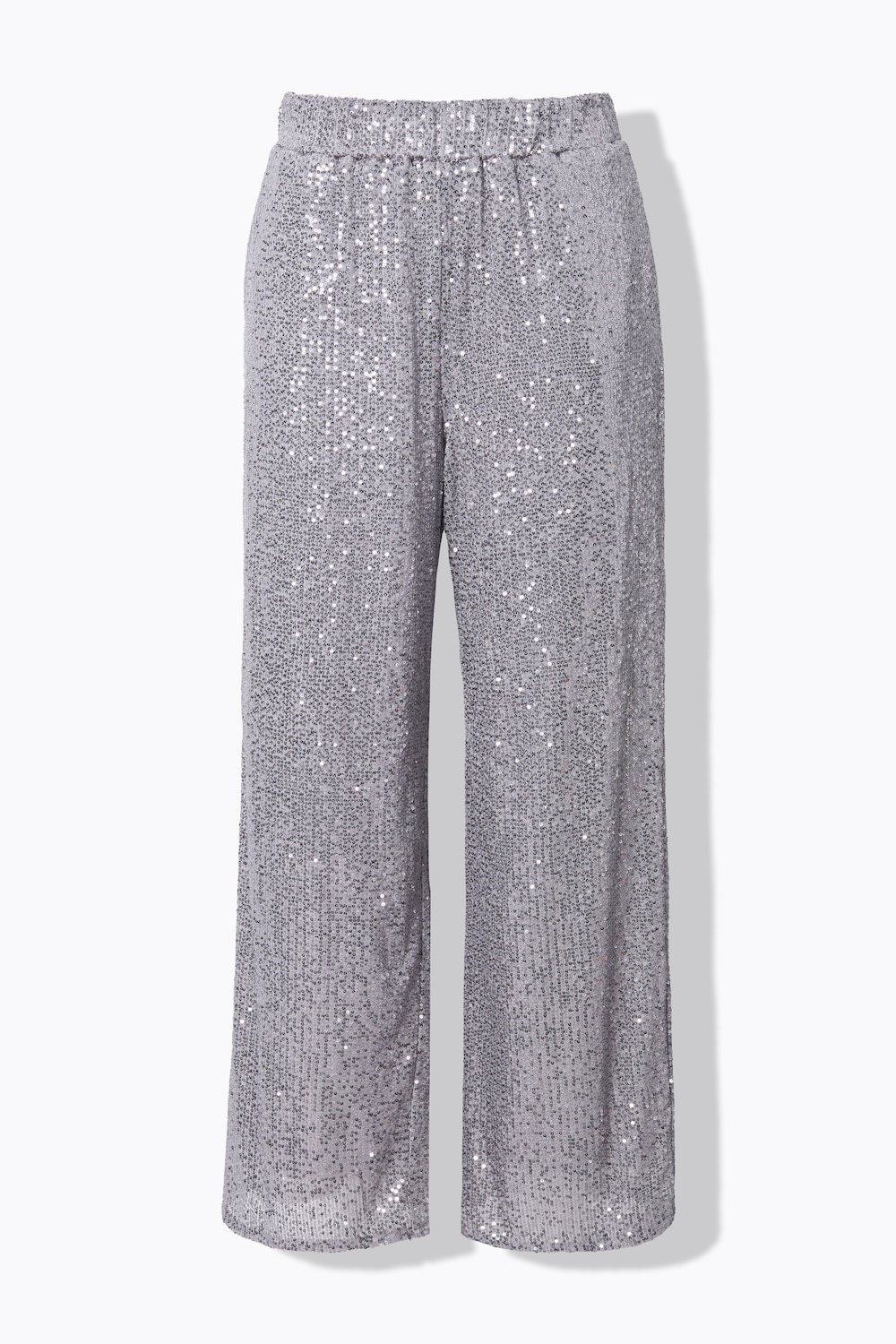Stora storlekar Byxa med vida ben, Dam, grå, storlek: 54, Polyester, Studio Untold
