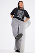 Pantalón, pernera ancha, lentejuelas, cintura elástica