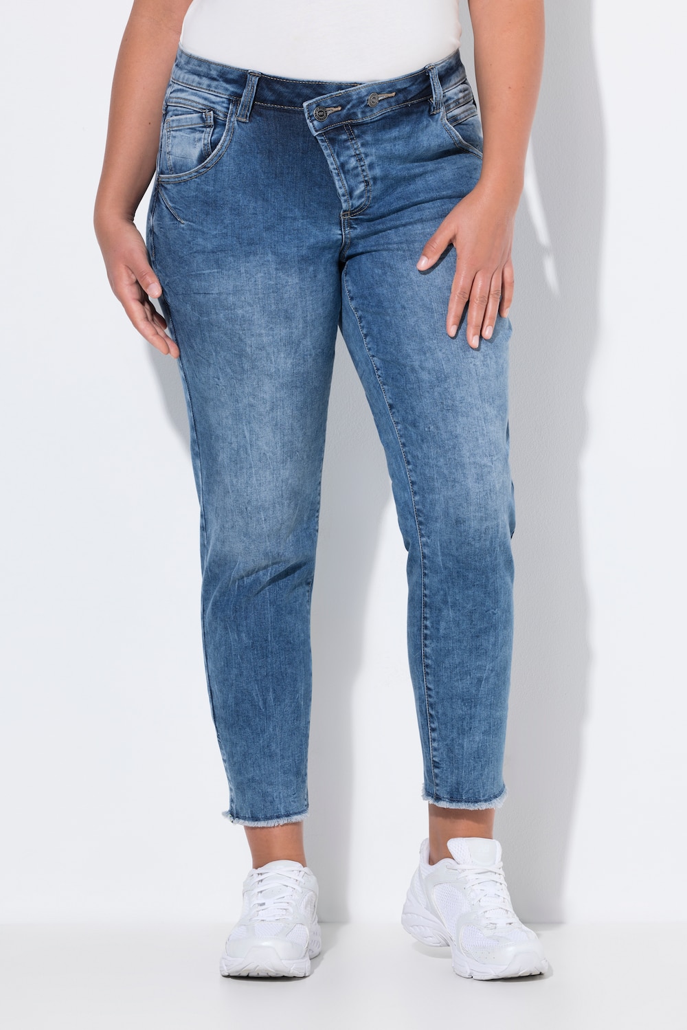 Große Größen Boyfriend-Jeans, Damen, blau, Größe: 56, Baumwolle, LAURASON
