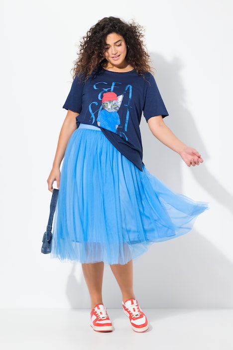 Tulle Elastic Waist Skirt