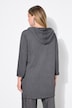 A-line t-shirt cold-dyed with rhinestones, hood