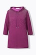 T-skjorte, A-linje, kaldfarget, strass-gradient, hette