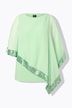 Bluse, Chiffon-Überwurf, U-Boot-Ausschnitt, 3/4-Arm
