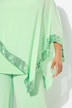 Bluse, Chiffon-Überwurf, U-Boot-Ausschnitt, 3/4-Arm