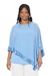 Halenka, šifonový přehoz, lodičkový výstřih, 3/4 rukávy