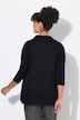 Overhemdblouse, straigth fit, overhemdkraag, 3/4-mouwen