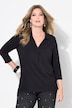 Overhemdblouse, straigth fit, overhemdkraag, 3/4-mouwen