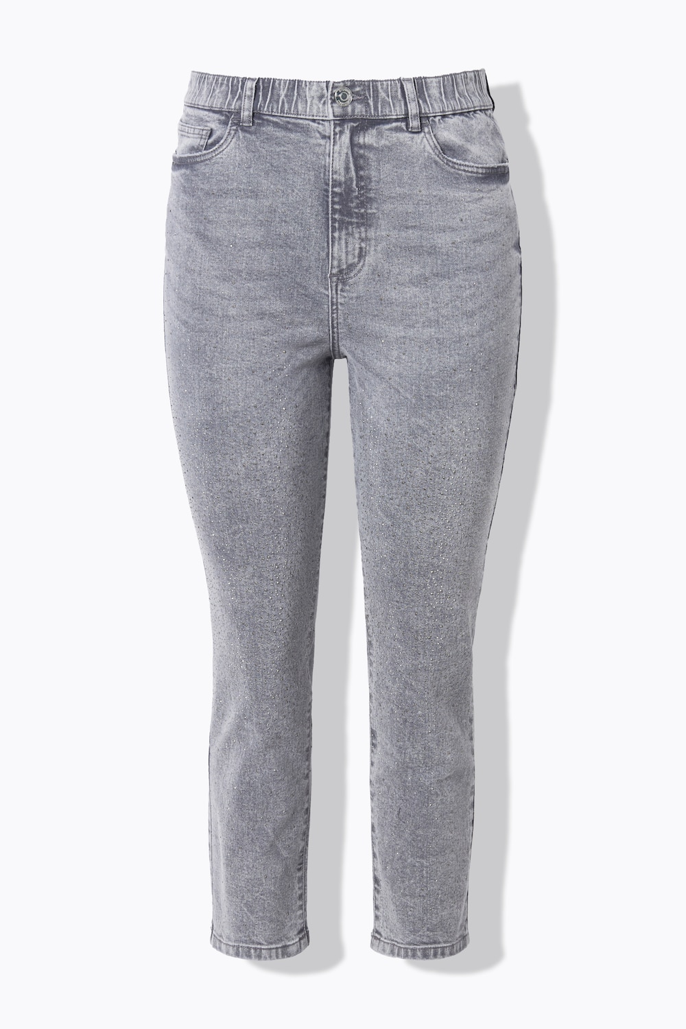 Stora storlekar Mom-jeans, Dam, grå, storlek: 42, Bomull, Studio Untold