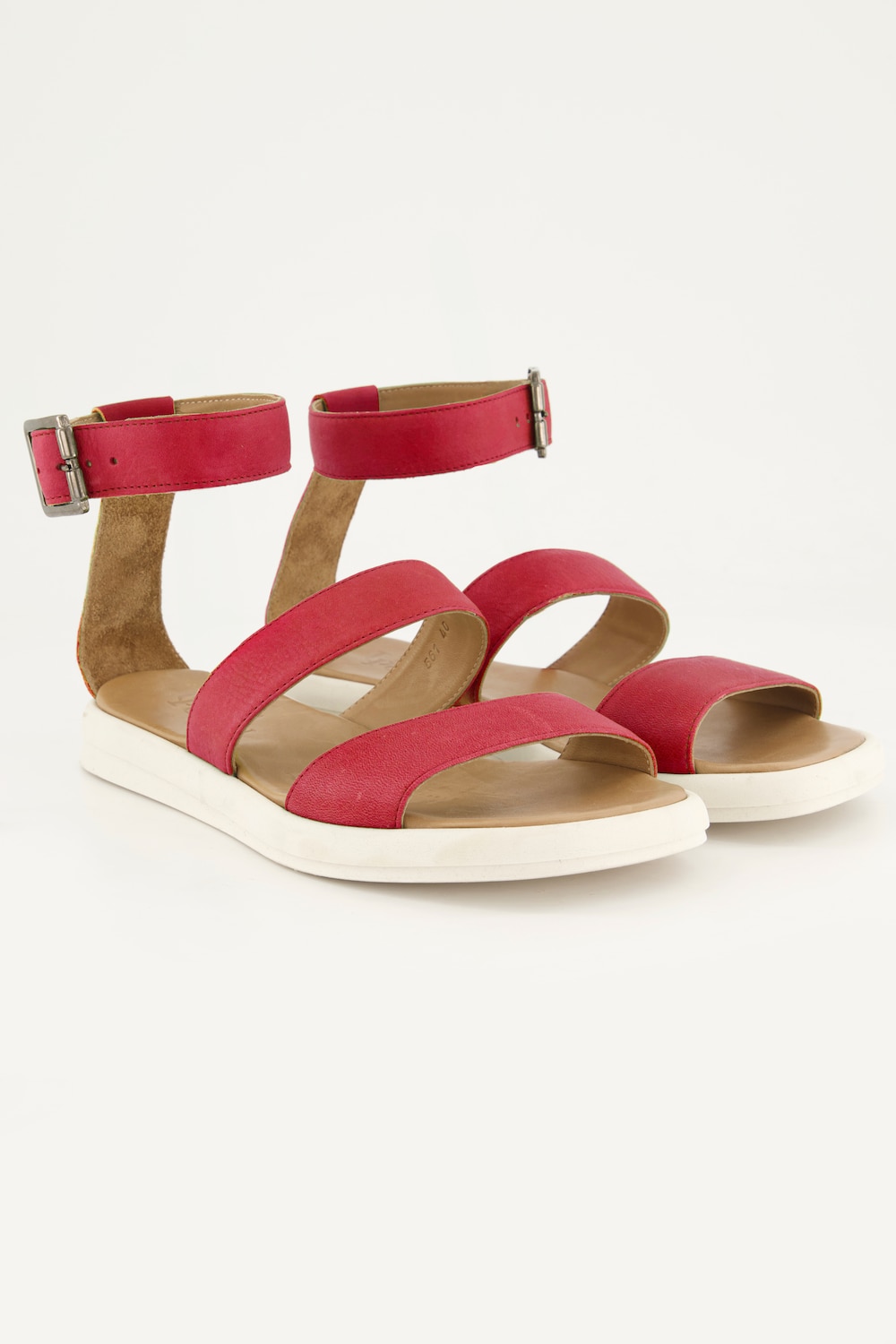 Leder-Sandalen, Damen, rot, Größe: 43, Leder, Ulla Popken