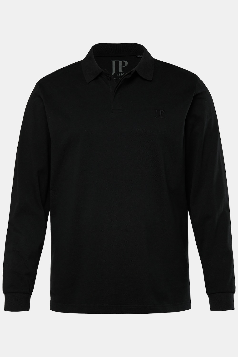JP 1880 Langarm-Poloshirt, Piqué, verdeckte Knopfleiste, bis 8 XL