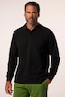 Polo manches longues JP 1880, tissu piqué, patte de boutonnage sous patte - jusqu'au 8 XL