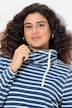 Sweatshirt, strepen, neondetails, opstaande kraag, lange mouwen