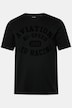 JP 1880, T-shirt, korte mouwen, gestreept, print op de borst, tot 8XL