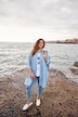 Jeans Sarah, stippen, smalle, taps toelopende pijpen