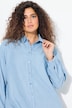 Lyocell-Longbluse, Jeansoptik, Hemdkragen, Langarm