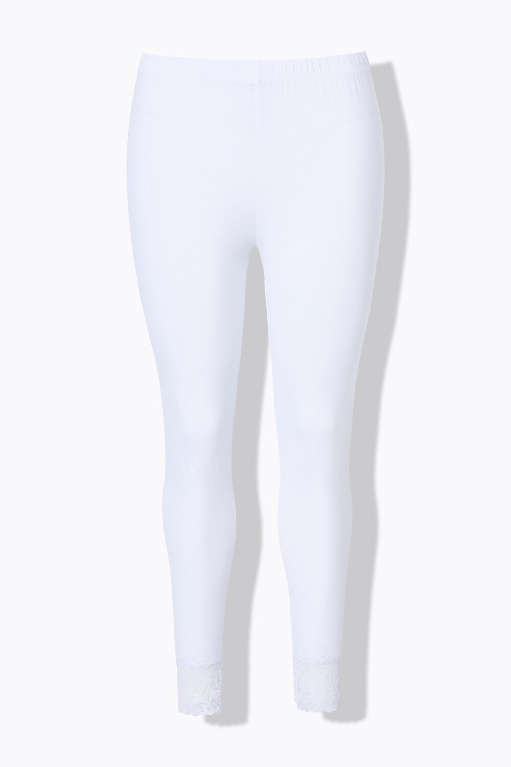 Stora storlekar Leggings, Dam, vit, storlek: 42/44, Bomull, Ulla Popken