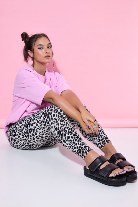 Leggings, tajt passform, leopardprint