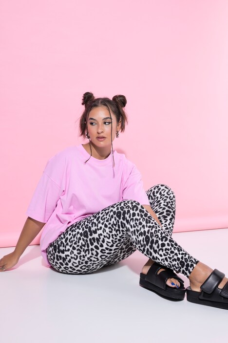 Leggings, tajt passform, leopardprint