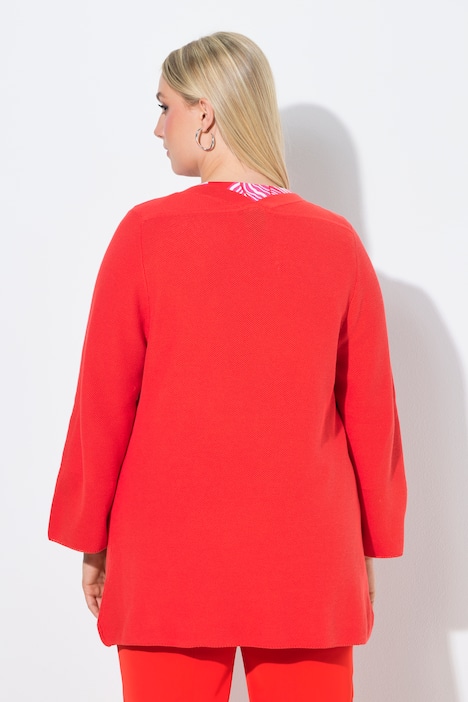 Open Shape 3/4 Sleeve Cardigan