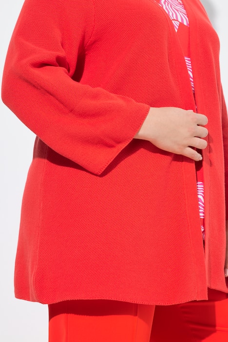 Open Shape 3/4 Sleeve Cardigan