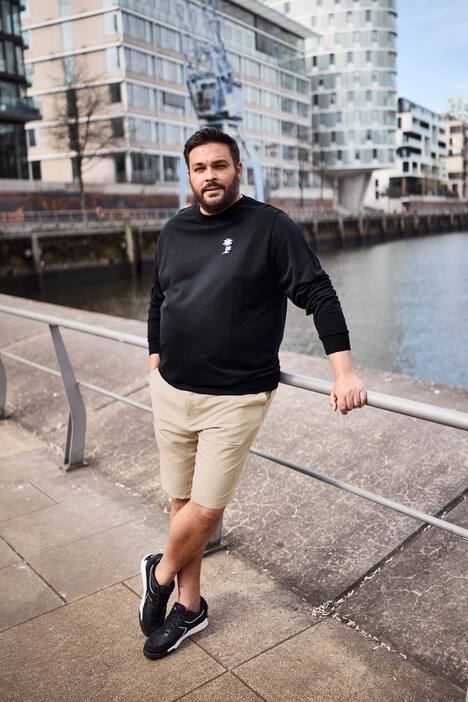 Men+ Sweatshirt, Palmen-Stick, bis 8 XL