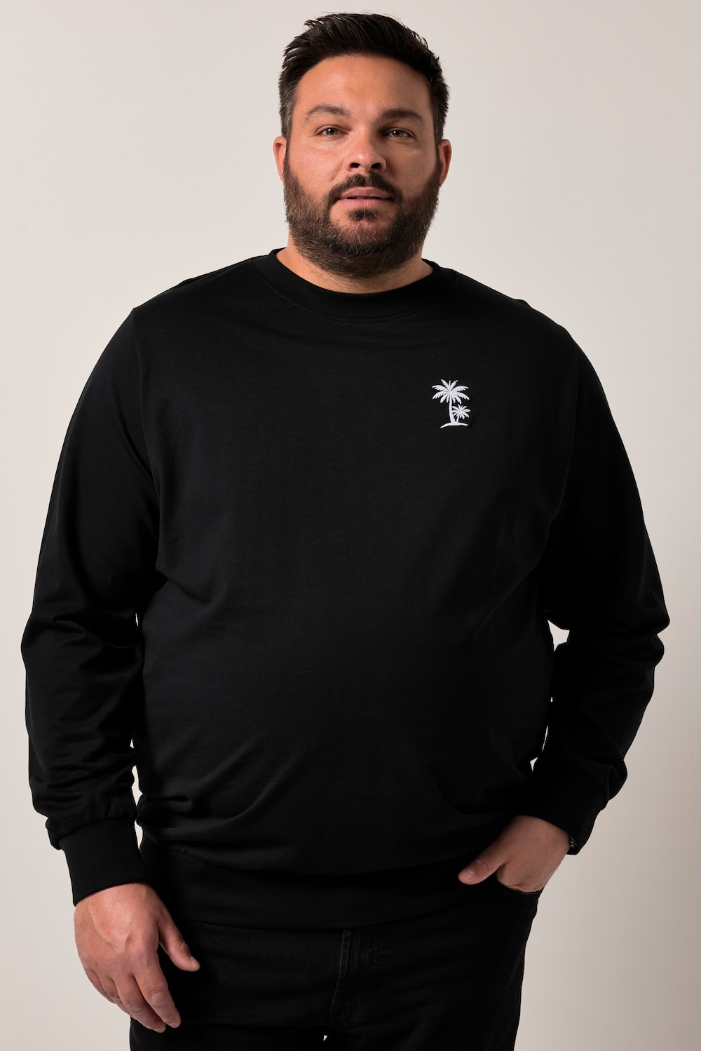 Men+ Sweatshirt, Palmen-Stick, bis 8 XL
