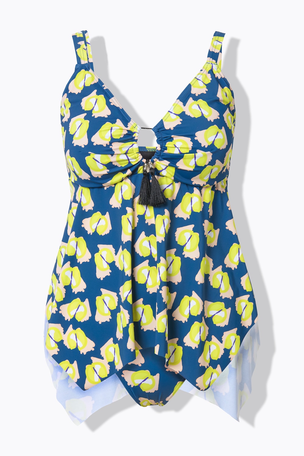Stora storlekar Tankini, Dam, turkos, storlek: 48, Polyester/Elastan, Ulla Popken