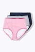 Maxislips, 3-pak, farvede striber