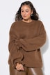 Pullover, oversized, Grobstrick, Rüschenärmel